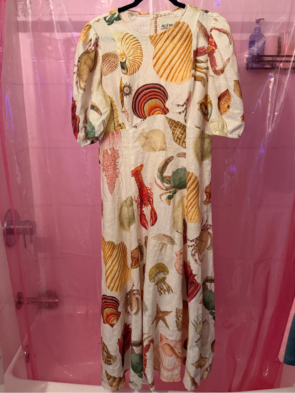 Alemais Atlantis Dress Puff-Sleeve Maxi Dress size 12
